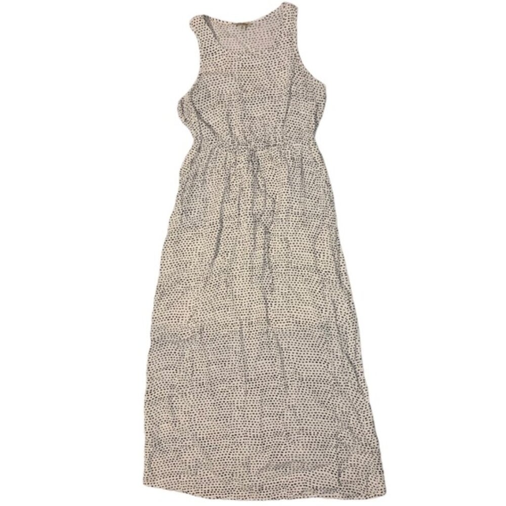 Lucky Brand Women’s Tan & Black Sleeveless Draw String Maxi Dress Size M